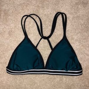 Blue Stripe Bikini Top